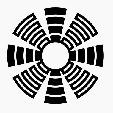 Moda uçak pervanesi ikonu hareket halinde. Vektör simgesi.