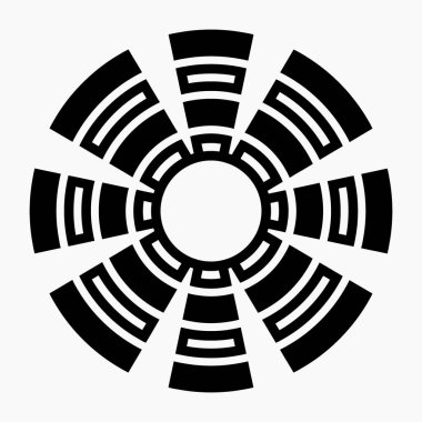 Yeni vektör fan motor çizimi izole edildi. Vektör simgesi.