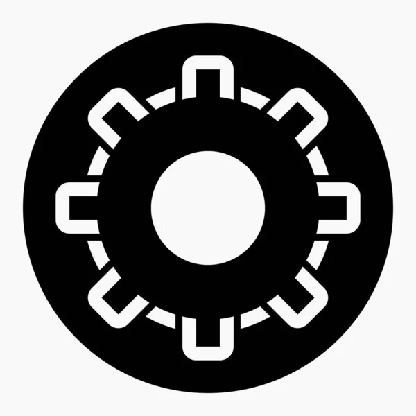 New Black Settings Icon Vector Icon — Stock Vector