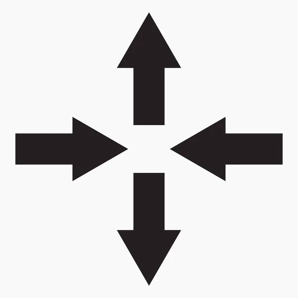 Icon Arrows Move Different Directions Connection Icon Choice Vector Icon — Stock vektor