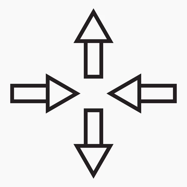 Icon Arrows Move Different Directions White Background Simple Selection Icon — Stockový vektor