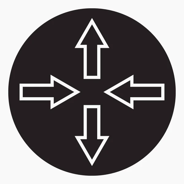 Icon Button Connection Arrows Movement Different Directions Action Selection Icon —  Vetores de Stock