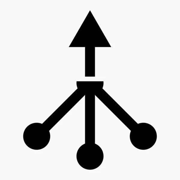 Geometric Shape Icon Arrow Balls Illustration Connection Vector Icon — Stockový vektor