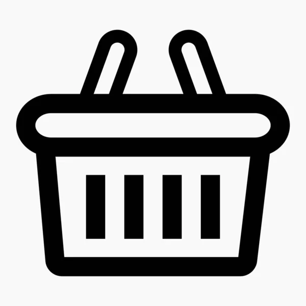 Shopping Basket Vector Icon Product Icon Online Store Illustration Acquisition — Vettoriale Stock