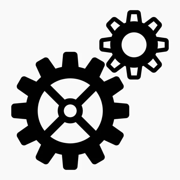 New Gear Setting Cog Icon Vector Illustration Commercial Line Vector — Stockvektor