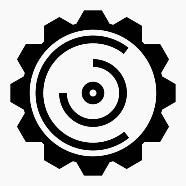 New Cogwheel Gear Settings Control Icon Commercial Line Vector Icon — Archivo Imágenes Vectoriales