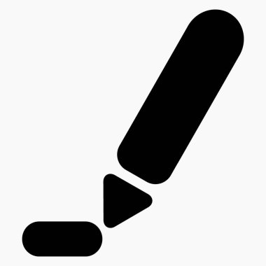 Kalem simgesi yazılıyor. Web siteleri ve mobil minimal düz tasarım için ticari satır vektör simgesi.