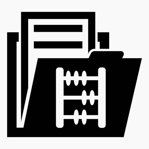 Folder Accountpictogram Folder Van Betaaldocumenten Boekhoudkundig Icoon Kosten Illustraties Bankdocumenten — Stockvector