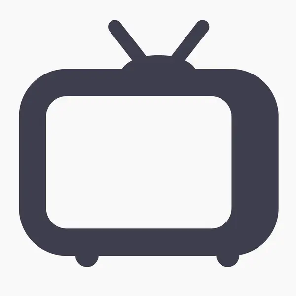 New Icon Television Receiver Video Illustration Commercial Line Vector Icon — 图库矢量图片