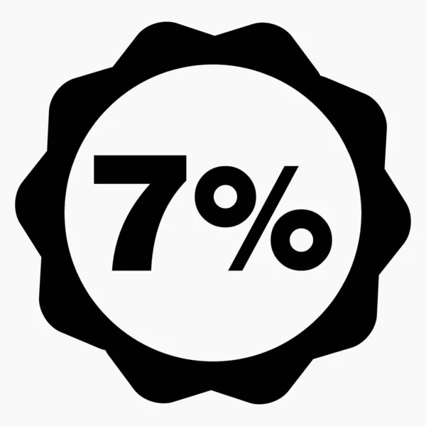 Percent Drop Icon Dark Price Drop Interest Rate Reduction Stock — Vector de stock