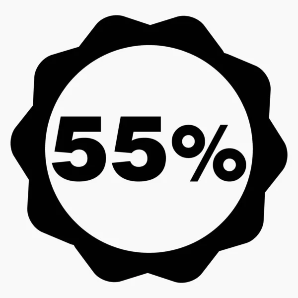 Percent Drop Icon Dark Price Drop Interest Rate Reduction Sell — Stock Vector