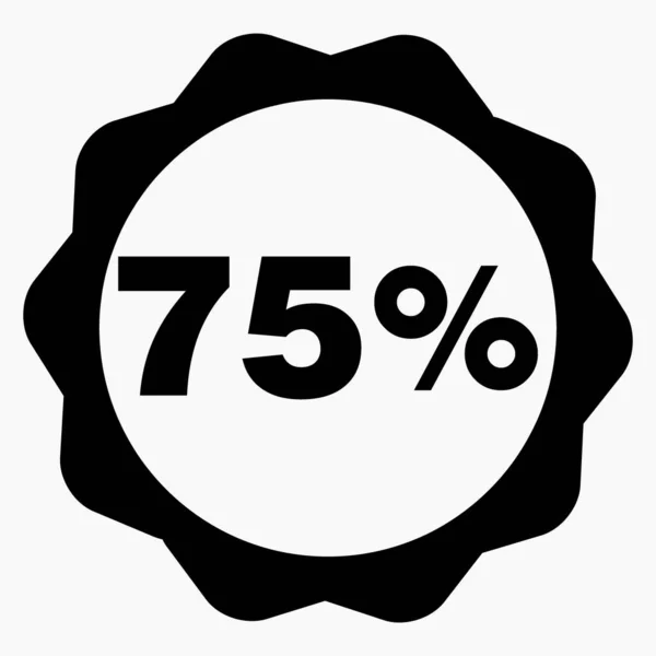 Percent Drop Icon Dark Price Drop Interest Rate Reduction Sell — Vector de stock