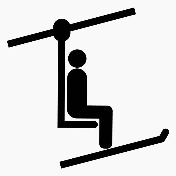 New Ski Lift Graphic Symbol Vector Illustration — Vector de stock