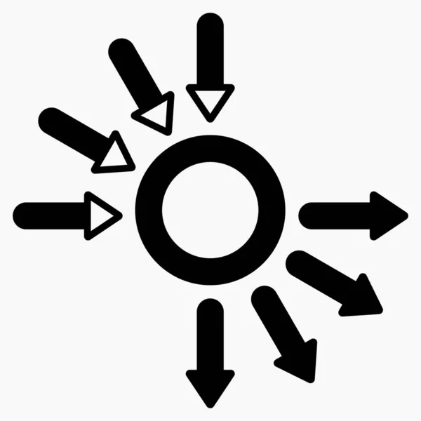 Analyse Icoon Groeperingsacties Creatieve Gedachte Wetenschappelijke Analyse Vectorpictogram — Stockvector