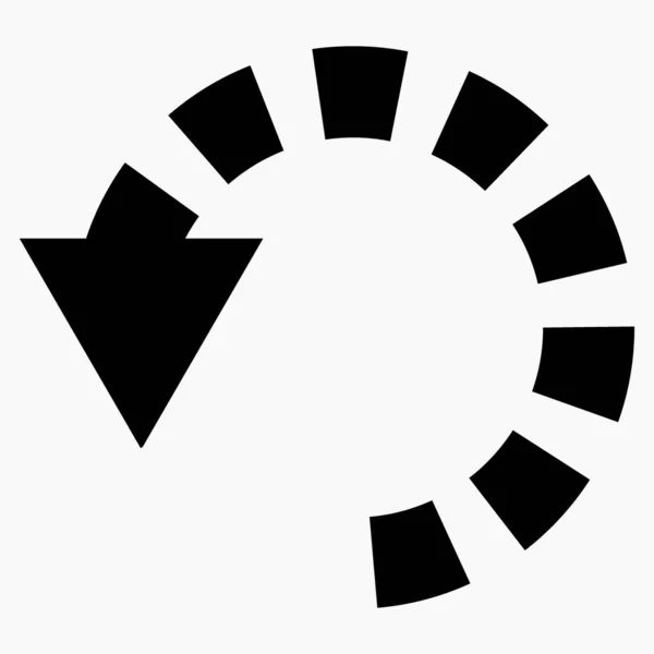 Circular Arrow Icon Download Illustration Reload Web Page Updating Information —  Vetores de Stock