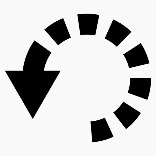 Circular Arrow Icon Download Illustration Reload Web Page Updating Information —  Vetores de Stock