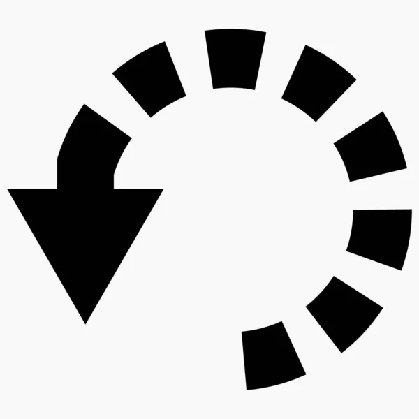 New Rotation Arrows Circle Web Icon Commercial Line Vector Icon — Stock vektor