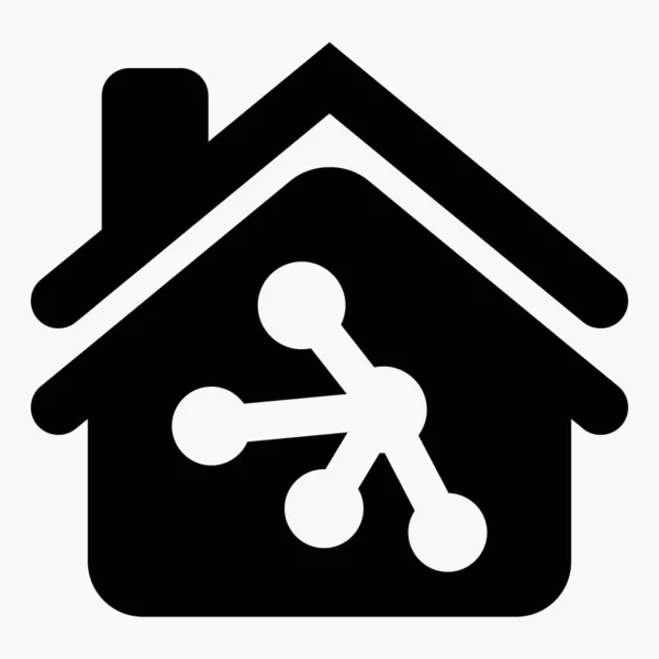 Smart Home Network Icon Server Illustration Commercial Line Vector Icon — ストックベクタ