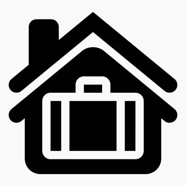 House Suitcase Icon Portfolio Warehouse Warehouse Commercial Line Vector Icon — ストックベクタ