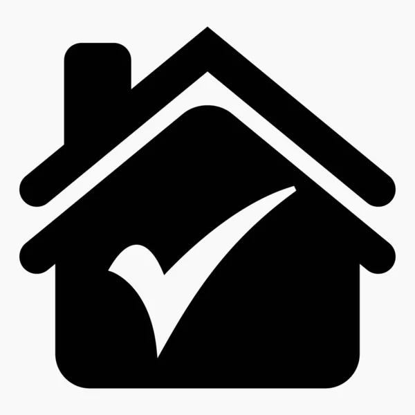 Icon House Symbol Good House Great Hotel Commercial Line Vector — Vettoriale Stock