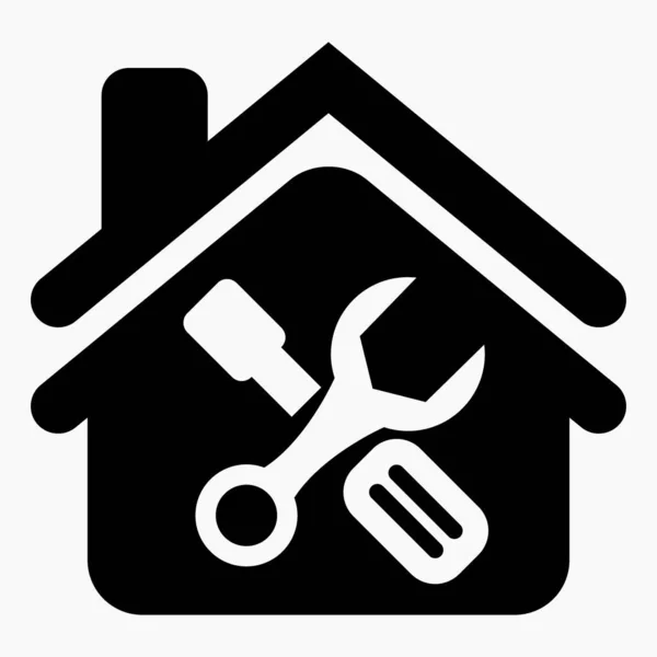 Icon House Setting Installing Smart Home Commercial Line Vector Icon — Vector de stock