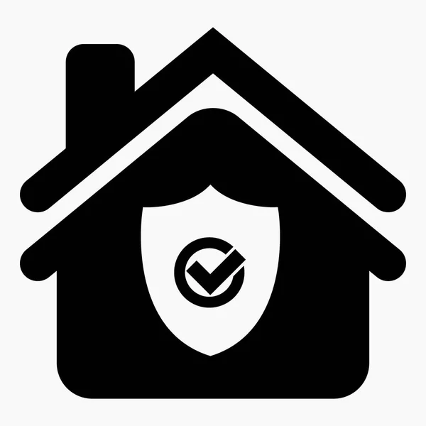 House Protection Icon Alarm Illustration Booking Home Realtor Services Check — Stock Vector