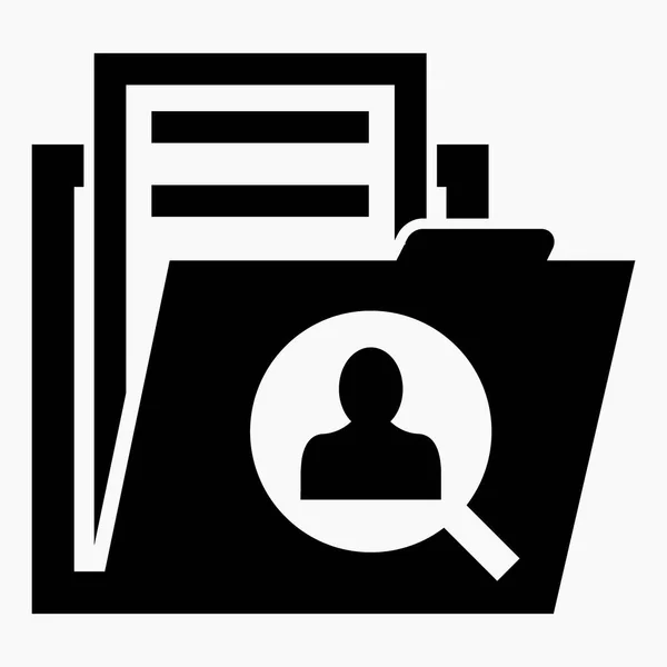 Ikona Vyhledávání Složce Uživateli Náborová Agentura Archiv Zaměstnanců Práce Hledá — Stockový vektor