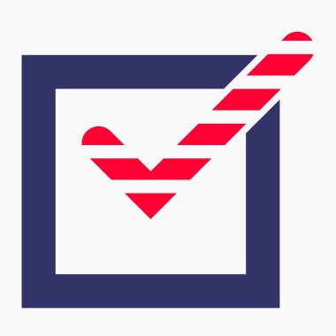 Simge tamam. Tamam ikon. Eylem onayı. Hesap kutusu. Tercih. Vektör simgesi.