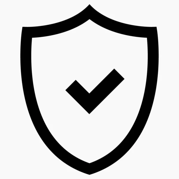 Піктограма Захисту Гарантія Захист Сервіс Щит Знаком Гаразд Піктограма Вектора — стоковий вектор