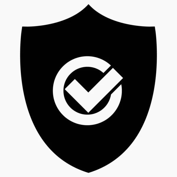 Protection Icon Warranty Protection Service Shield Sign Vector Icon — Διανυσματικό Αρχείο