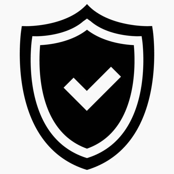 Protection Icon Warranty Protection Service Shield Sign Vector Icon — Vector de stock