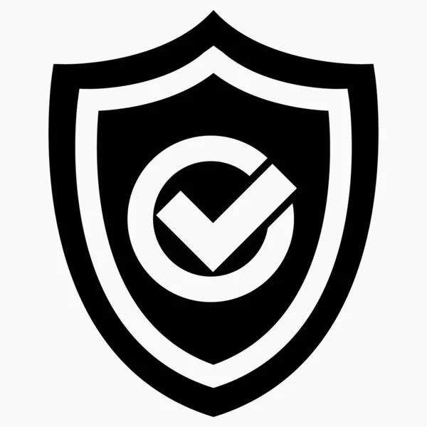 Protection Icon Warranty Protection Service Shield Sign Vector Icon — Διανυσματικό Αρχείο