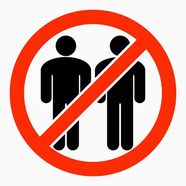 Versammlungsverbot Sammeln Sie Sich Nicht Gruppen Stopp Kundgebungen Und Treffen — Stockvektor