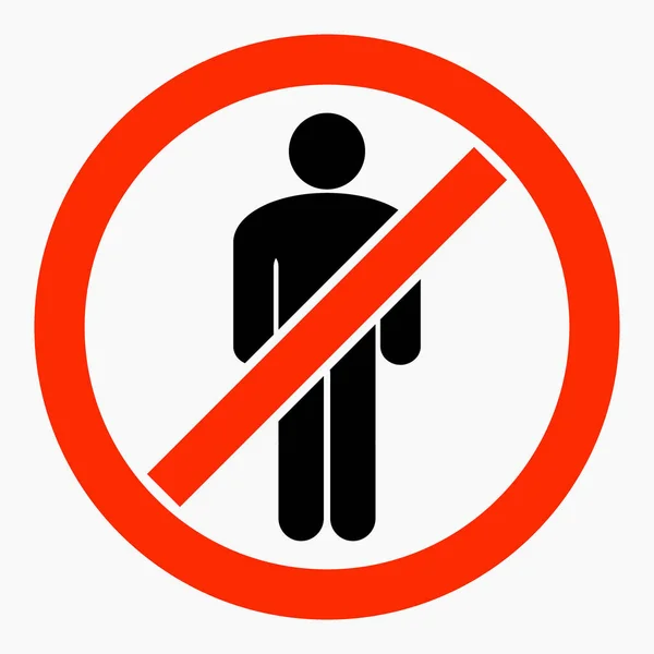 Passage People Prohibited Icon Allowed Human One Cannot Walk One — 스톡 벡터