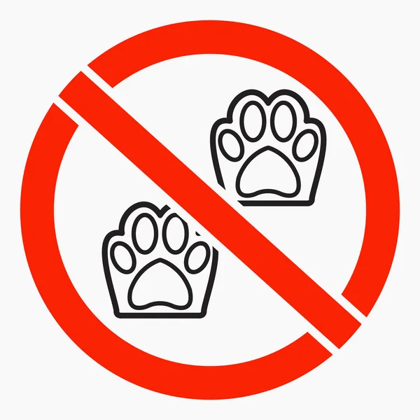 Ban on animals. No to the dog. Do not walk dogs. Do not use pets. Vector icon.