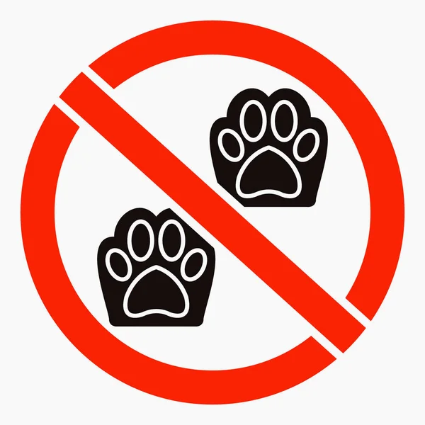 Ban on animals. No to the dog. Do not walk dogs. Do not use pets. Vector icon.