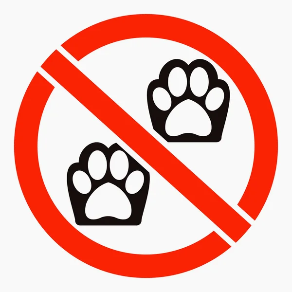 Ban on animals. No to the dog. Do not walk dogs. Do not use pets. Vector icon.