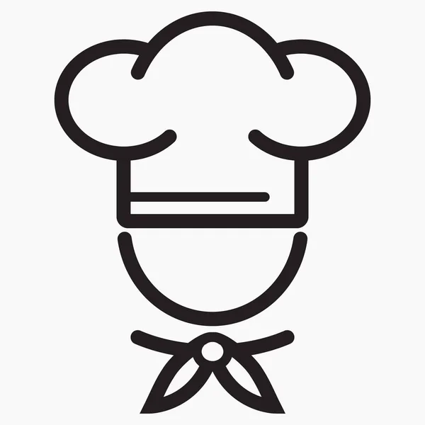 厨师图标 厨房用具 咖啡店的图标 快餐插图 矢量图标 — 图库矢量图片