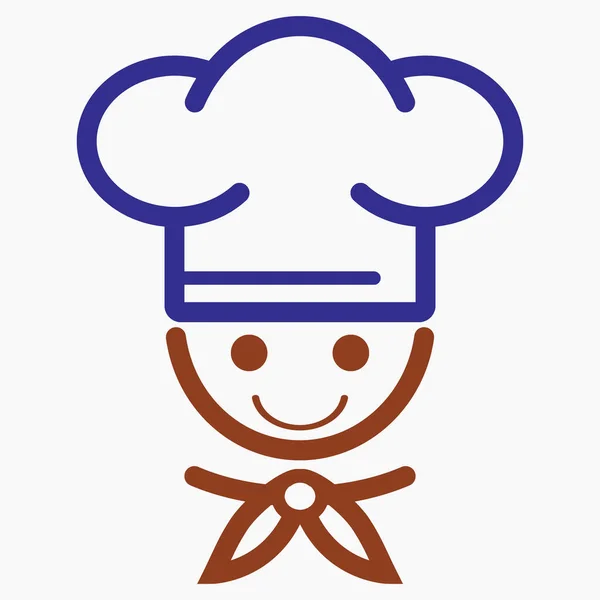 Chef Icon Kitchen Utensils Fast Food Illustration Vector Icon — Wektor stockowy