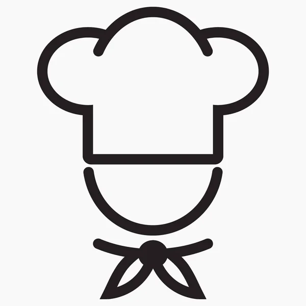 Icono Del Chef Utensilios Cocina Icono Del Café Ilustración Comida — Vector de stock