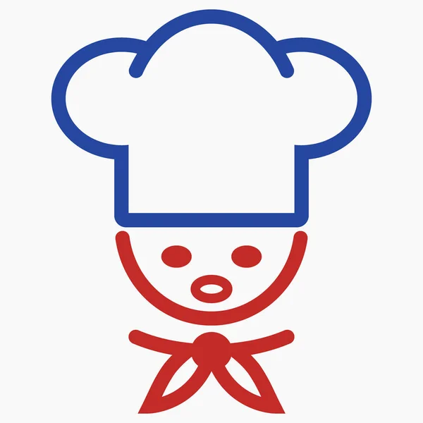 Icono Del Chef Utensilios Cocina Icono Del Café Ilustración Comida — Vector de stock