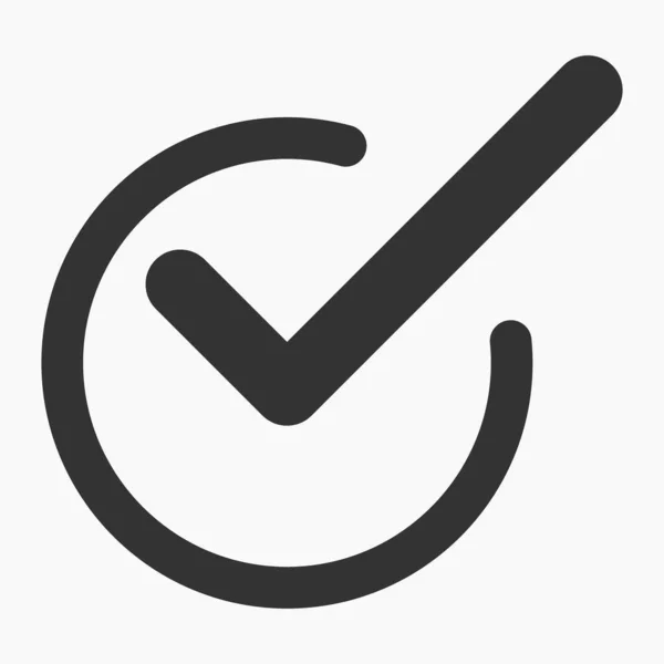 Icon Okay Icon Confirmation Action Checkbox Choice Vector Icon — Stock Vector