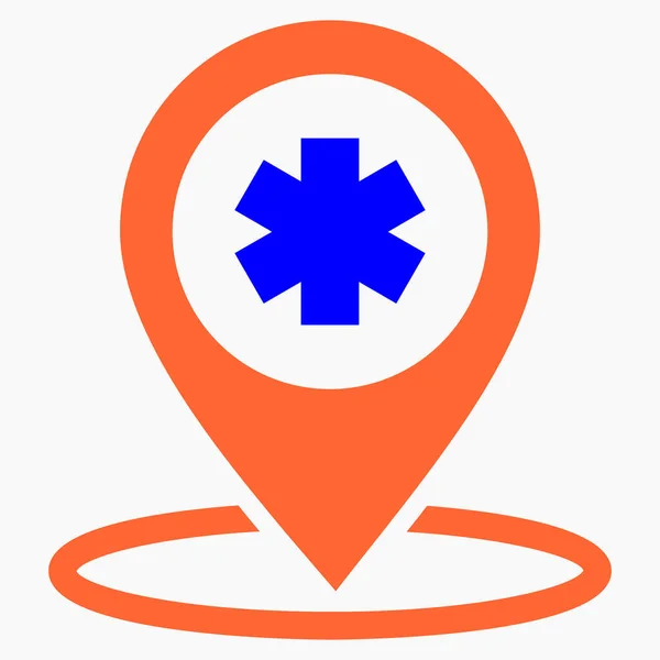 Значок Розташування Лікарні Розташування Аптеки Розташування Медичного Закладу Координати Лікаря — стоковий вектор