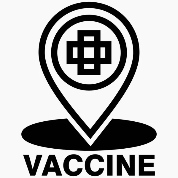 Location Vaccination Coronavirus Vaccine Covid Vaccine Icon Vaccine Center Vector — Stock vektor