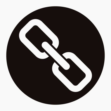 Zincir simgesi. Bileşik. Bağlantı. Vektör simgesi.