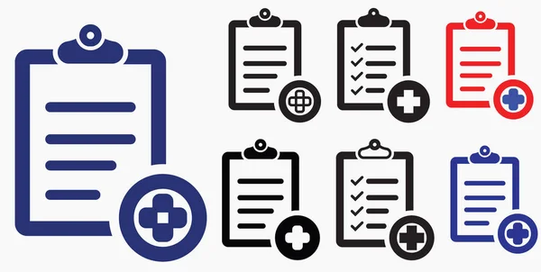 Medicine List Icon Patient Treatment Medicines Patient Doctor Notes Vector — Stok Vektör