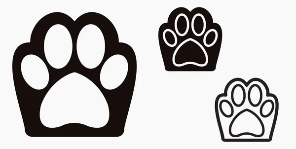 Ikoon Met Dierenpootjes Goederen Voor Huisdieren Illustratie Van Honden Vectorpictogram — Stockvector