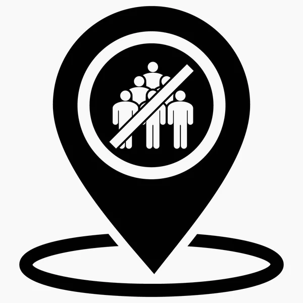 Ban Gathering People Ban Collecting Location People Banning Visits Vector — Stockvector