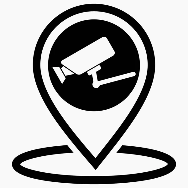 Gps Video Surveillance Location Surveillance Camera Video Surveillance Icon Map — Vector de stock