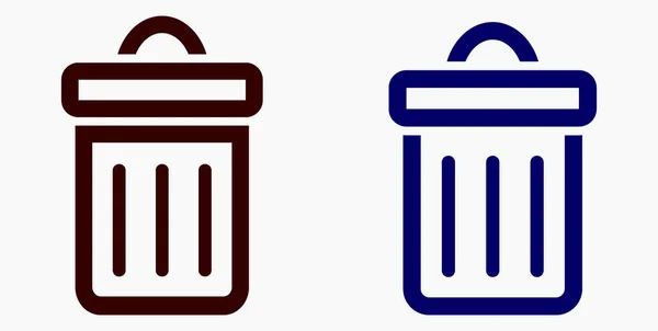 Trash Can Icon Delete Files Waste Recycling Vector Icon — Stockvektor